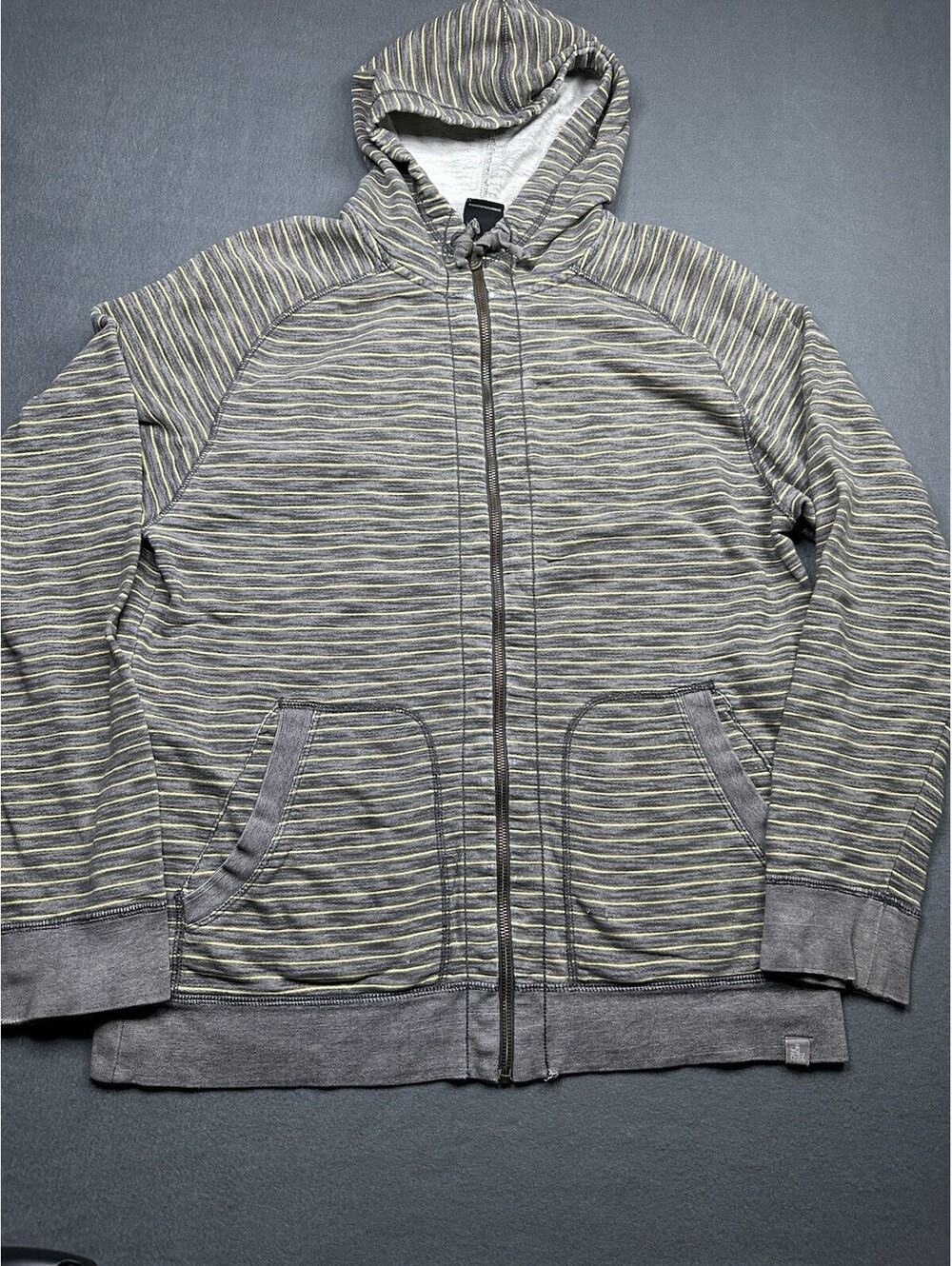The North Face L Full Zip Knit Striped Hoodie With Pockets